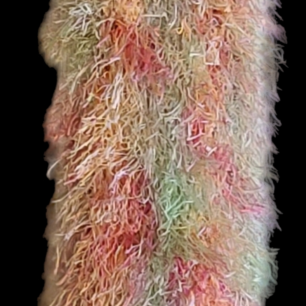 Multicolor Soft Furry Scarf - Picture 3 of 5